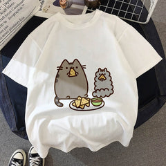 Kawaii Fat cat t shirt Kids New summer cute fashion Children t-shirt Thin section Hipster Girls Tshirt Tops clothing, BAL541