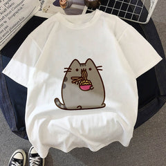 Kawaii Fat cat t shirt Kids New summer cute fashion Children t-shirt Thin section Hipster Girls Tshirt Tops clothing, BAL541