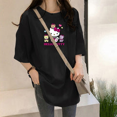 y3070 hello kitty 2020 New Women T-shirts Casual Harajuku Love Printed Tops Tee Summer Female Short Sleeve T shirt Clothing