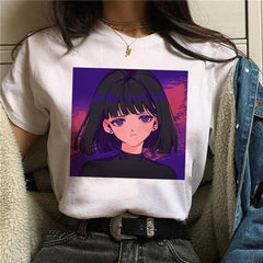 T Shirt Women Sailor Moon Funny Cartoon Harajuku Femela Tops Ullzang Anime T-shirt 90s Korean Style Tshirt Graphic Top Tees