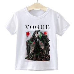 Elsa Queen Anna Princess VOGUE Children T-shirt Gym Harajuku Loose Fashion Kids Tshirt Cute Beautiful Vintage Baby Girl Clothes