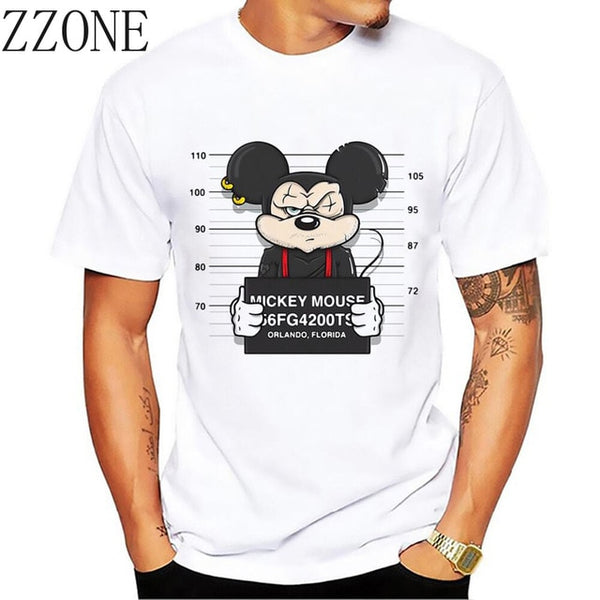 2020 New Cartoon Mouse Men's T-shirt Fashion Animal Pattern Summer Casual T-shirt Man Streetwear Comfortable Hip-hop T-shirt