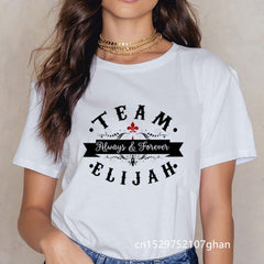 The Vampire Diaries Tshirt Summer Loose Tee Shirt Femme Girls Ulzzang Casual T Shirt Harajuku Kawaii 90s Cool T-shirt Streetwear