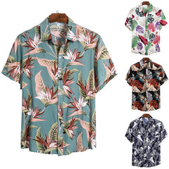 MJARTORIA New Arrival Men's Shirts Men Hawaiian Camicias Casual One Button Wild Shirts Printed Short-sleeve Blouses Tops 2020