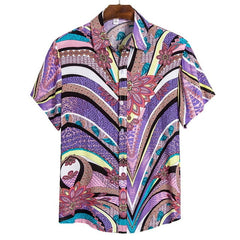 MJARTORIA New Arrival Men's Shirts Men Hawaiian Camicias Casual One Button Wild Shirts Printed Short-sleeve Blouses Tops 2020