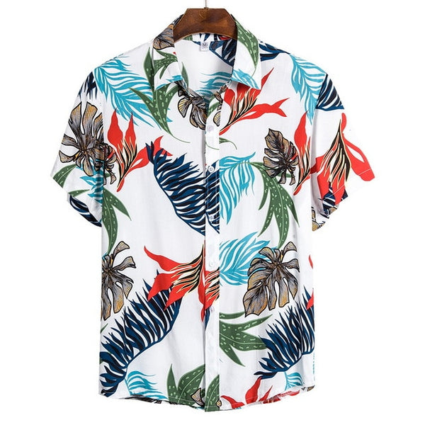 MJARTORIA New Arrival Men's Shirts Men Hawaiian Camicias Casual One Button Wild Shirts Printed Short-sleeve Blouses Tops 2020