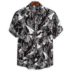 MJARTORIA New Arrival Men's Shirts Men Hawaiian Camicias Casual One Button Wild Shirts Printed Short-sleeve Blouses Tops 2020