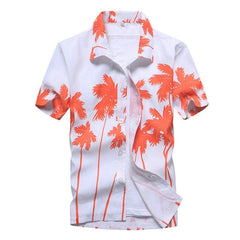 2019 Fashion Mens Short Sleeve Hawaiian Shirt Fast drying Plus Size Asian Size M-5XL Summer Casual Floral Beach Shirts For Men