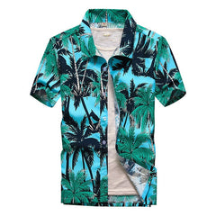 2019 Fashion Mens Short Sleeve Hawaiian Shirt Fast drying Plus Size Asian Size M-5XL Summer Casual Floral Beach Shirts For Men