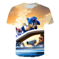 2020 3D Cartoon T Shirt kids clothes Summer Short Printed sonic the hedgehog t-shirt girls Boys Streetwear Teenager Children Top