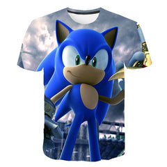 2020 3D Cartoon T Shirt kids clothes Summer Short Printed sonic the hedgehog t-shirt girls Boys Streetwear Teenager Children Top