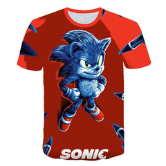 2020 3D Cartoon T Shirt kids clothes Summer Short Printed sonic the hedgehog t-shirt girls Boys Streetwear Teenager Children Top