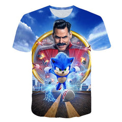 2020 3D Cartoon T Shirt kids clothes Summer Short Printed sonic the hedgehog t-shirt girls Boys Streetwear Teenager Children Top