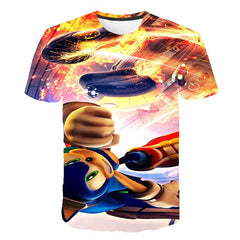 2020 3D Cartoon T Shirt kids clothes Summer Short Printed sonic the hedgehog t-shirt girls Boys Streetwear Teenager Children Top