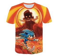 2020 3D Cartoon T Shirt kids clothes Summer Short Printed sonic the hedgehog t-shirt girls Boys Streetwear Teenager Children Top