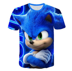 2020 3D Cartoon T Shirt kids clothes Summer Short Printed sonic the hedgehog t-shirt girls Boys Streetwear Teenager Children Top