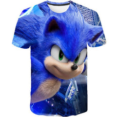 2020 3D Cartoon T Shirt kids clothes Summer Short Printed sonic the hedgehog t-shirt girls Boys Streetwear Teenager Children Top