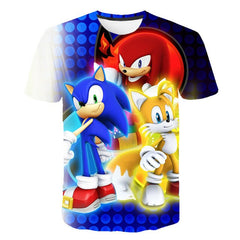 2020 3D Cartoon T Shirt kids clothes Summer Short Printed sonic the hedgehog t-shirt girls Boys Streetwear Teenager Children Top