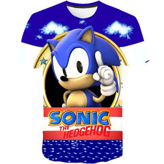 2020 3D Cartoon T Shirt kids clothes Summer Short Printed sonic the hedgehog t-shirt girls Boys Streetwear Teenager Children Top