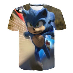 2020 3D Cartoon T Shirt kids clothes Summer Short Printed sonic the hedgehog t-shirt girls Boys Streetwear Teenager Children Top