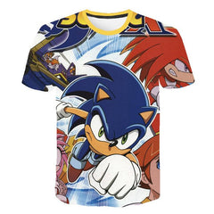 2020 3D Cartoon T Shirt kids clothes Summer Short Printed sonic the hedgehog t-shirt girls Boys Streetwear Teenager Children Top