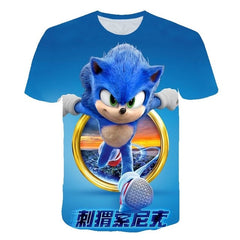 2020 3D Cartoon T Shirt kids clothes Summer Short Printed sonic the hedgehog t-shirt girls Boys Streetwear Teenager Children Top