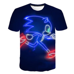 2020 3D Cartoon T Shirt kids clothes Summer Short Printed sonic the hedgehog t-shirt girls Boys Streetwear Teenager Children Top