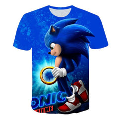 2020 3D Cartoon T Shirt kids clothes Summer Short Printed sonic the hedgehog t-shirt girls Boys Streetwear Teenager Children Top