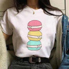 Harajuku Nutella Kawaii Print T Shirt Women 90s Ullzang Fashion T-shirt Graphic Cute Cartoon Tshirt Korean Style Top Tees Female