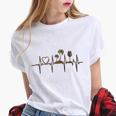 Camisetas Tee Tops T-Shirt Women Rose Gold Wine Glasses Print T-Shirt Black Casual Ladies Tshirt 2020 Summer T Shirt Female Tees