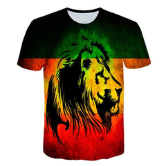 Men's T-Shirts 3D Printed Animal Tiger t shirt Short Sleeve Funny Design Casual Tops Tees Male Halloween t shirt Asian size 6XL