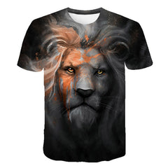 Men's T-Shirts 3D Printed Animal Tiger t shirt Short Sleeve Funny Design Casual Tops Tees Male Halloween t shirt Asian size 6XL