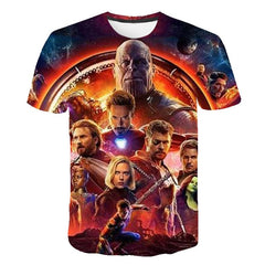 2020 Summer Kids 3D T-shirt Children Iron Man Super Man Superhero Avengers 4 Printed T shirt Boys Girls 4-14 Years Old Tshirts