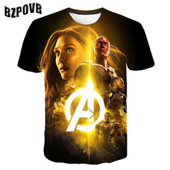 2020 Summer Kids 3D T-shirt Children Iron Man Super Man Superhero Avengers 4 Printed T shirt Boys Girls 4-14 Years Old Tshirts