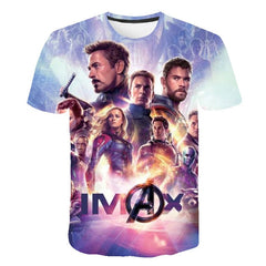 2020 Summer Kids 3D T-shirt Children Iron Man Super Man Superhero Avengers 4 Printed T shirt Boys Girls 4-14 Years Old Tshirts