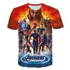 2020 Summer Kids 3D T-shirt Children Iron Man Super Man Superhero Avengers 4 Printed T shirt Boys Girls 4-14 Years Old Tshirts