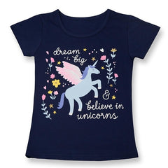 HIPAC Fashion Unicorn Girls T-shirt Children Short Sleeves White Tees For Boys Baby Kids Cotton Tops For Girls Clothes 3-8 Y