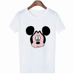 Female T Shirt Punk Vintage Mouse Cartoon T-shirt Fashion O-Neck T-shirts Women Casual Harajuku Short Sleeve Shirt Summer Tops