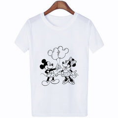 Female T Shirt Punk Vintage Mouse Cartoon T-shirt Fashion O-Neck T-shirts Women Casual Harajuku Short Sleeve Shirt Summer Tops