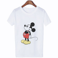 Female T Shirt Punk Vintage Mouse Cartoon T-shirt Fashion O-Neck T-shirts Women Casual Harajuku Short Sleeve Shirt Summer Tops