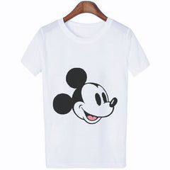 Female T Shirt Punk Vintage Mouse Cartoon T-shirt Fashion O-Neck T-shirts Women Casual Harajuku Short Sleeve Shirt Summer Tops