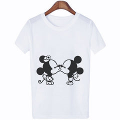 Female T Shirt Punk Vintage Mouse Cartoon T-shirt Fashion O-Neck T-shirts Women Casual Harajuku Short Sleeve Shirt Summer Tops