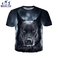 Mamba top Men's T-shirts 3D Hot Cute Animal German Shepherd Dog T Shirt Street Tees Women Tshirt Beach Hip Hop Men Pullover E019