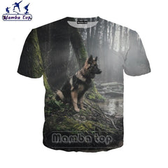 Mamba top Men's T-shirts 3D Hot Cute Animal German Shepherd Dog T Shirt Street Tees Women Tshirt Beach Hip Hop Men Pullover E019