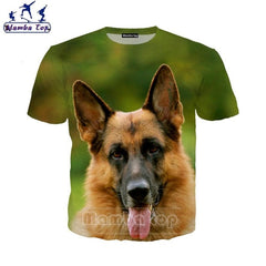 Mamba top Men's T-shirts 3D Hot Cute Animal German Shepherd Dog T Shirt Street Tees Women Tshirt Beach Hip Hop Men Pullover E019