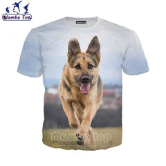 Mamba top Men's T-shirts 3D Hot Cute Animal German Shepherd Dog T Shirt Street Tees Women Tshirt Beach Hip Hop Men Pullover E019