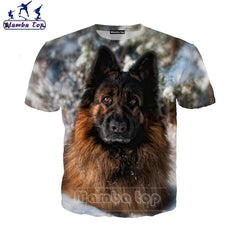 Mamba top Men's T-shirts 3D Hot Cute Animal German Shepherd Dog T Shirt Street Tees Women Tshirt Beach Hip Hop Men Pullover E019