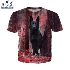 Mamba top Men's T-shirts 3D Hot Cute Animal German Shepherd Dog T Shirt Street Tees Women Tshirt Beach Hip Hop Men Pullover E019