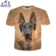 Mamba top Men's T-shirts 3D Hot Cute Animal German Shepherd Dog T Shirt Street Tees Women Tshirt Beach Hip Hop Men Pullover E019