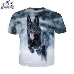 Mamba top Men's T-shirts 3D Hot Cute Animal German Shepherd Dog T Shirt Street Tees Women Tshirt Beach Hip Hop Men Pullover E019